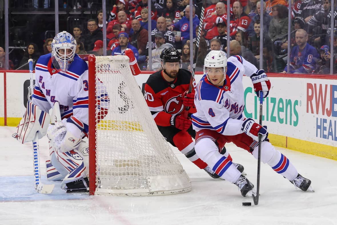NHL: New York Rangers at New Jersey Devils