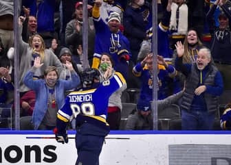 Former Rangers top line wing Pavel Buchnevich looking to score and beat old team