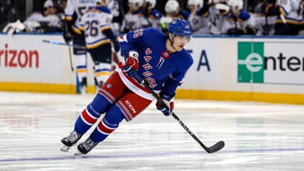 Rangers coach impressed with rookie’s NHL debut: ‘Thought he was trying to make difference’