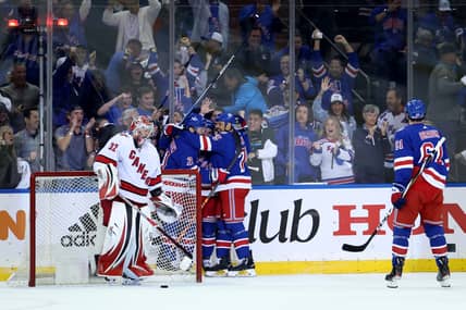 NHL: Stanley Cup Playoffs-Carolina Hurricanes at New York Rangers