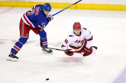 NHL: Stanley Cup Playoffs-Carolina Hurricanes at New York Rangers