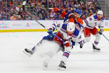 NHL: New York Rangers at Edmonton Oilers