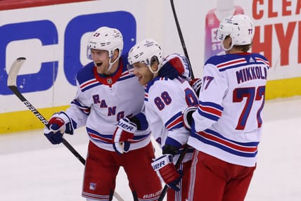 NHL: Stanley Cup Playoffs-New York Rangers at New Jersey Devils