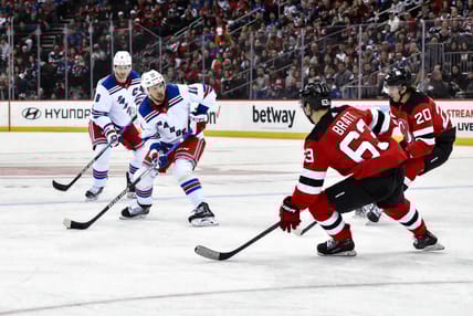 NHL: New York Rangers at New Jersey Devils