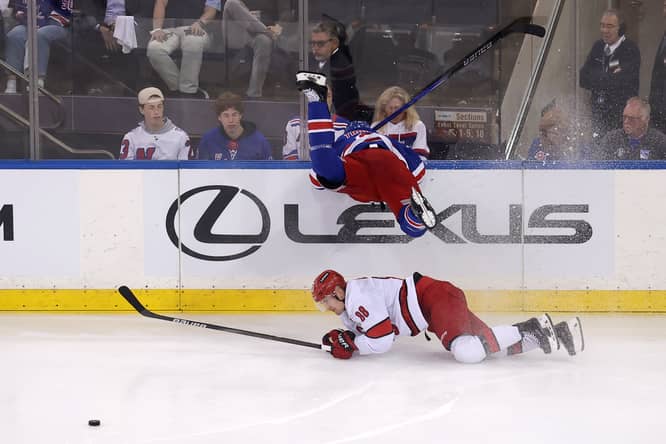 NHL: Stanley Cup Playoffs-Carolina Hurricanes at New York Rangers