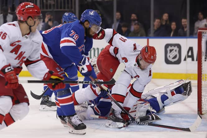 NHL: Stanley Cup Playoffs-Carolina Hurricanes at New York Rangers