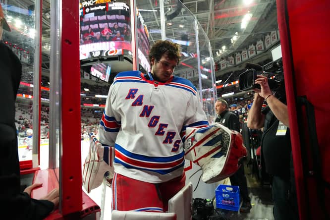 NHL: Stanley Cup Playoffs-New York Rangers at Carolina Hurricanes