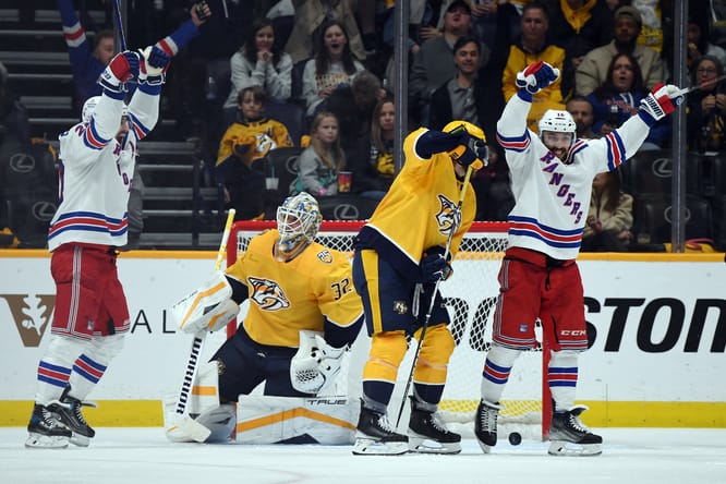 NHL: New York Rangers at Nashville Predators