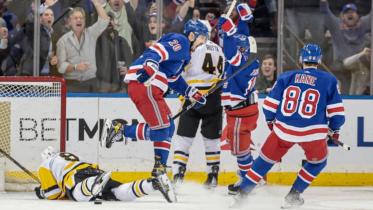 NHL: Pittsburgh Penguins at New York Rangers