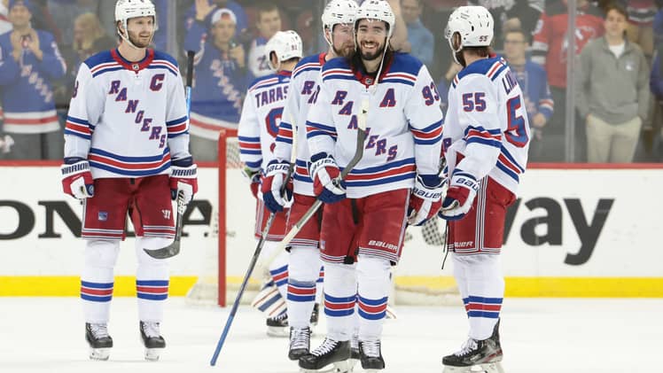 NHL: Stanley Cup Playoffs-New York Rangers at New Jersey Devils