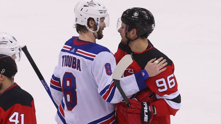 NHL: Stanley Cup Playoffs-New York Rangers at New Jersey Devils