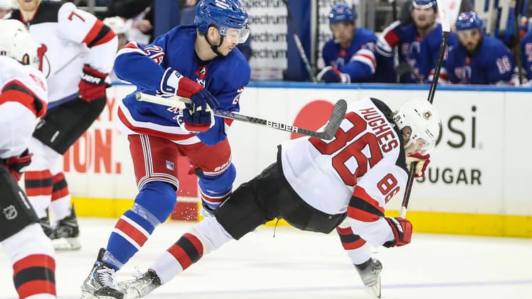 NHL: Stanley Cup Playoffs-New Jersey Devils at New York Rangers