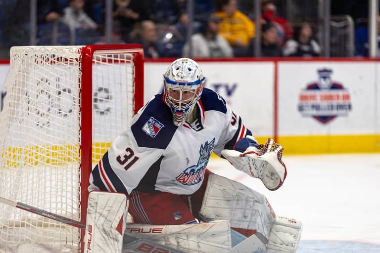 Rangers goalie prospect makes 38 saves but Wolf Pack lose playoff