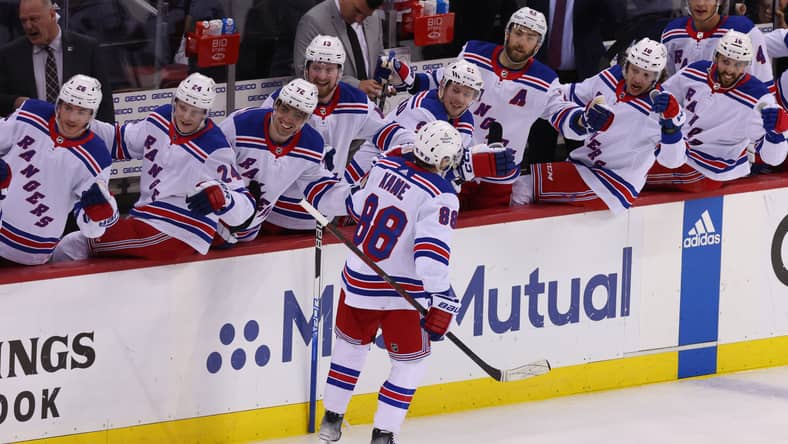 NHL: Stanley Cup Playoffs-New York Rangers at New Jersey Devils