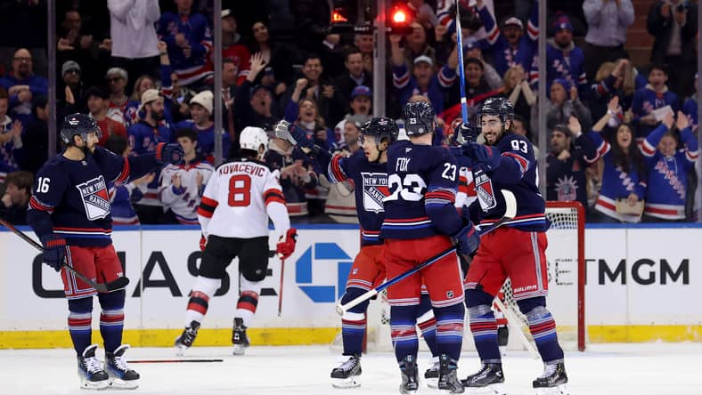NHL: New Jersey Devils at New York Rangers
