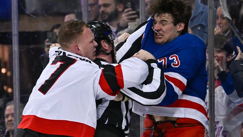 NHL: Ottawa Senators at New York Rangers
