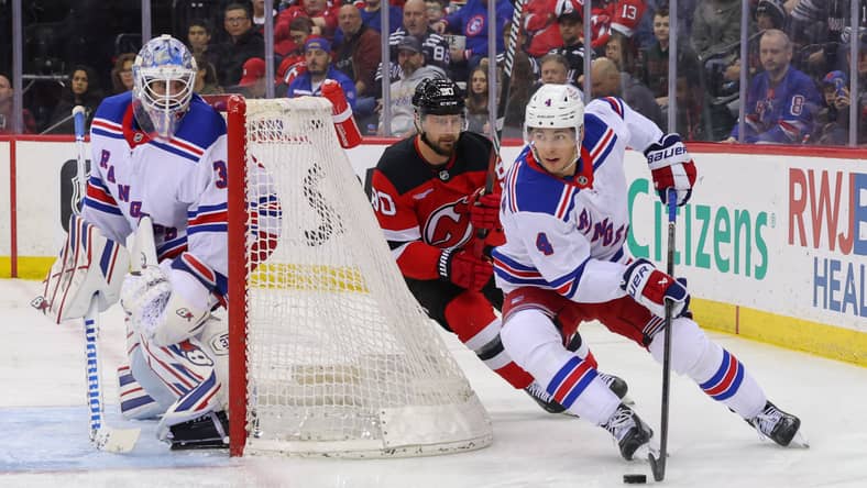 NHL: New York Rangers at New Jersey Devils