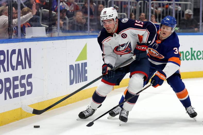 NHL: Columbus Blue Jackets at New York Islanders