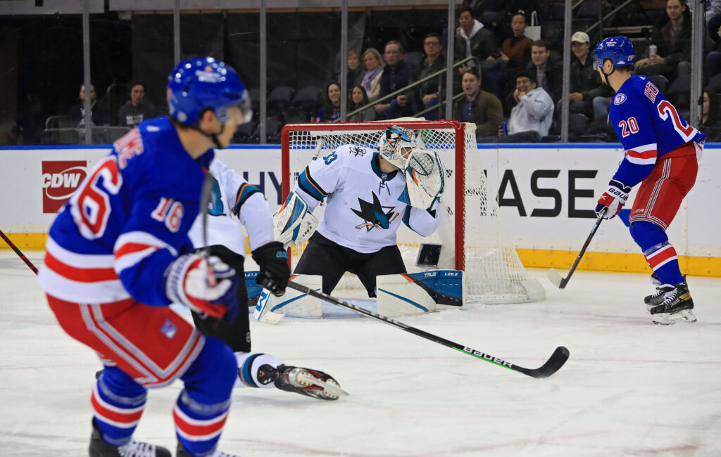 Sharks beat Rangers 3-2 in OT