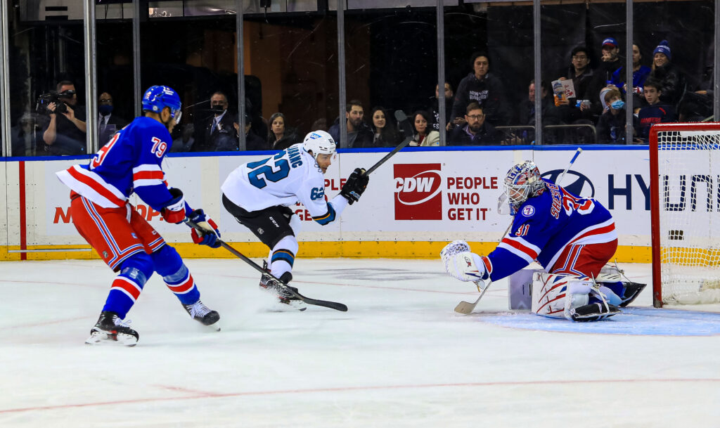 new york rangers lineup sharks