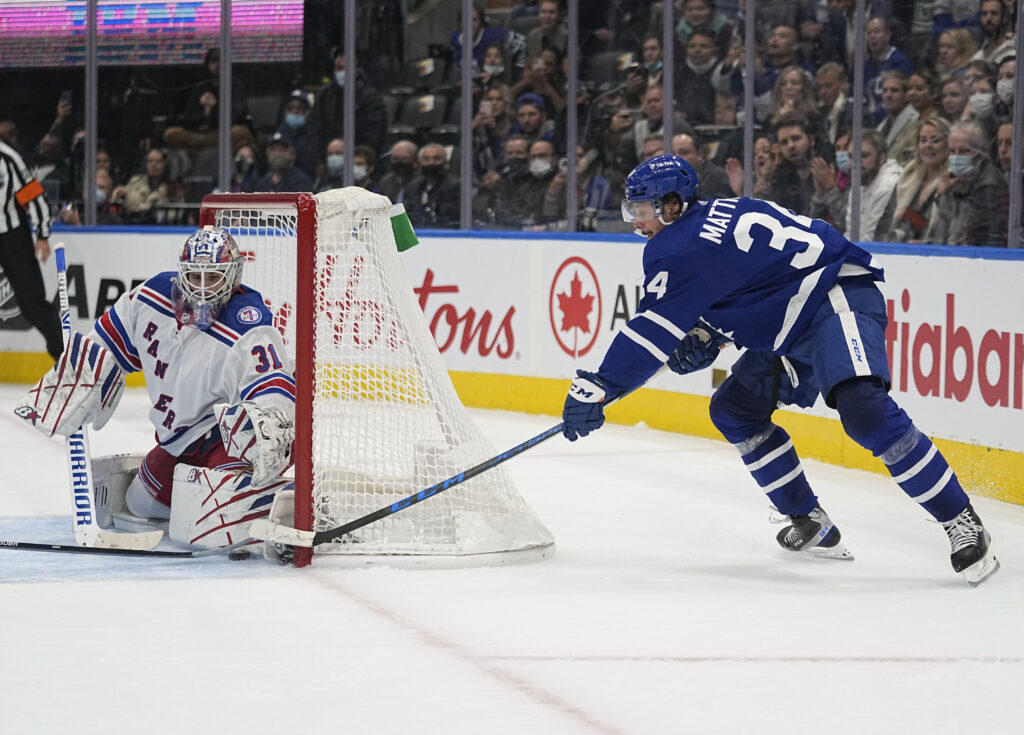 rangers vs maple leafs