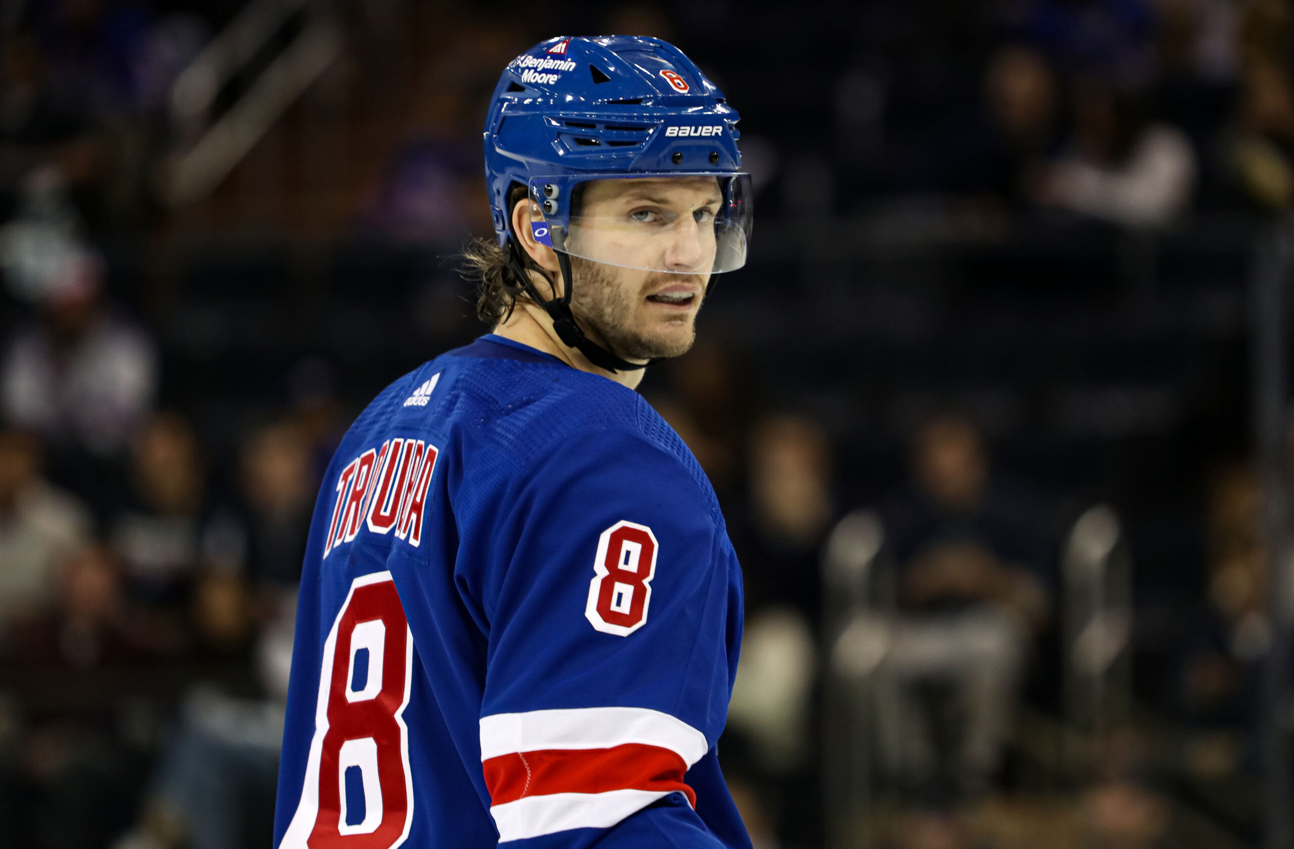 Jacob Trouba Hockey Paper Poster Rangers - Jacob Trouba - Posters and Art Prints
