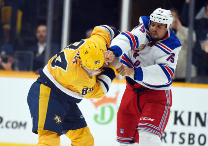 The New York Rangers fight hard but fall to the Predators 2-1