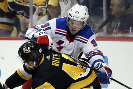 New York Rangers claw back but fall to Penguins in overtime