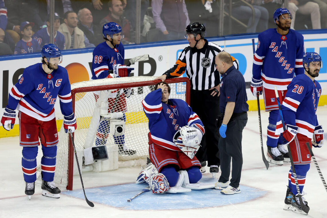 NHL: Stanley Cup Playoffs-New Jersey Devils at New York Rangers