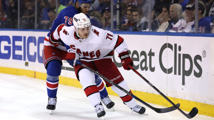 NHL: Stanley Cup Playoffs-Carolina Hurricanes at New York Rangers