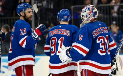 NHL: Stanley Cup Playoffs-New Jersey Devils at New York Rangers