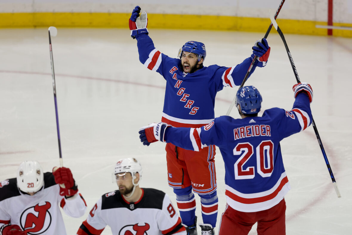 NHL: Stanley Cup Playoffs-New Jersey Devils at New York Rangers