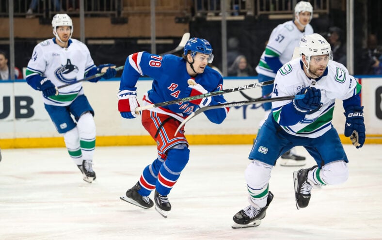 NHL: Vancouver Canucks at New York Rangers