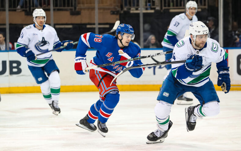 NHL: Vancouver Canucks at New York Rangers