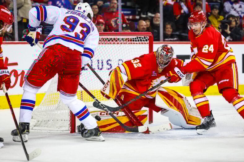 NHL: New York Rangers at Calgary Flames