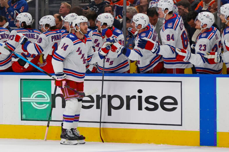 NHL: New York Rangers at Edmonton Oilers